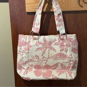 Floral Pink and Cream Tote Bag